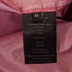 Isabel Marant Metallic Pink Cotton Carrot-Fit Galoni Trousers L