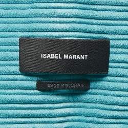 Isabel Marant Teal Blue Corduroy Madiana Jacket and Melva Skirt Set S/M