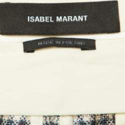 Isabel Marant Multicolor Checked Linen Blend Trousers S