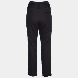 Pre Owned Isabel Marant Black Cotton Belt Detail Tapered Trousers M