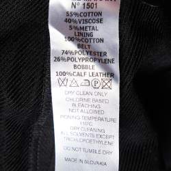 Pre Owned Isabel Marant Black Cotton Belt Detail Tapered Trousers M