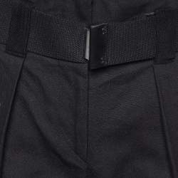 Pre Owned Isabel Marant Black Cotton Belt Detail Tapered Trousers M
