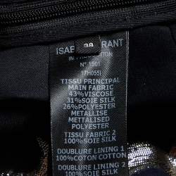 Isabel Marant Black Lurex Silk Blend Clary One Shoulder Mini Dress M