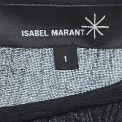 Isabel Marant Black Crinkled Stretch Crepe Mini Dress S