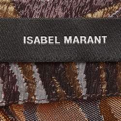 Isabel Marant Metallic Patterned Lurex Ruched Top S