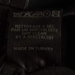 Pre Owned Isabel Marant Black Lambskin Leather Pleated Mini Skirt S