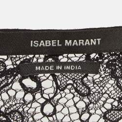 Isabel Marant Black Patterned Lace Top and Skirt Set S/M
