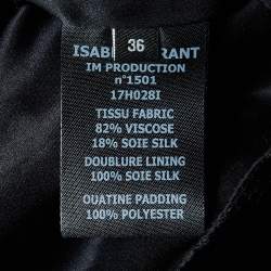 Pre Owned Isabel Marant Black Velvet Full Sleeves Top S