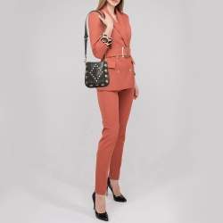 Pre Owned Isabel Marant Black Leather Nasko Studded Crossbody Bag