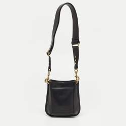 Pre Owned Isabel Marant Black Leather Nasko Studded Crossbody Bag