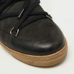 Pre Owned Isabel Marant Black Suede and Leather Nowles Snow Boots Size 39