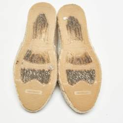 Isabel Marant Beige Canvas Espadrille Flats Size 39