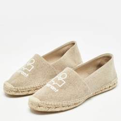 Isabel Marant Beige Canvas Espadrille Flats Size 39