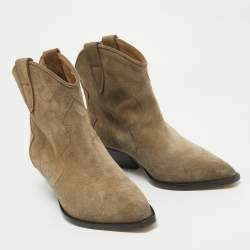 Isabel Marant Grey Suede Ankle Length Boots Size 41