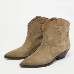 Isabel Marant Grey Suede Ankle Length Boots Size 41