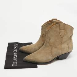 Isabel Marant Grey Suede Ankle Length Boots Size 41