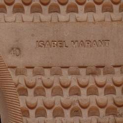 Pre Owned Isabel Marant Black Leather and Suede Bekett Wedge Sneakers Size 40