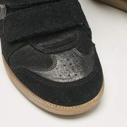 Pre Owned Isabel Marant Black Suede Bekett Wedge Sneakers Size 36