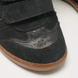Pre Owned Isabel Marant Black Suede Bekett Wedge Sneakers Size 37