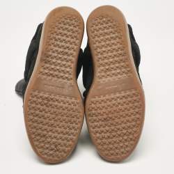 Pre Owned Isabel Marant Black Suede Bekett Wedge Sneakers Size 37