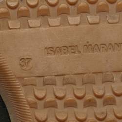 Pre Owned Isabel Marant Black Suede Bekett Wedge Sneakers 37