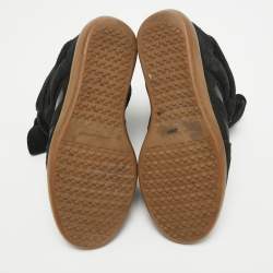 Pre Owned Isabel Marant Black Suede Bekett Wedge Sneakers 37