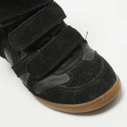 Pre Owned Isabel Marant Black Suede Bekett Wedge Sneakers 37