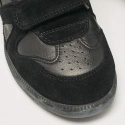 Pre Owned Isabel Marant Black Leather and Suede Bekett Wedge Sneakers Size 39