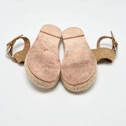 Pre Owned Isabel Marant Brown Suede Illya Espadrille Flat Sandals Size 39