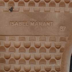 Pre Owned Isabel Marant Multicolor Suede and Leather Bekett Wedge Sneakers Size 37