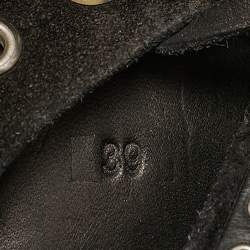 Isabel Marant Black Suede Milla Eyelet Ankle Boots Size 39