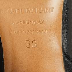 Isabel Marant Black Leather Calf Length Boots Size 36