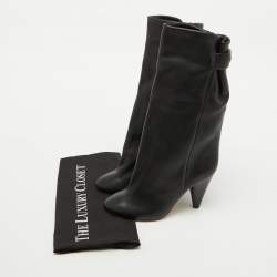 Isabel Marant Black Leather Calf Length Boots Size 36