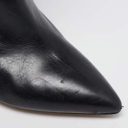 Pre Owned Isabel Marant Black Leather Knee Length Boots Size 41
