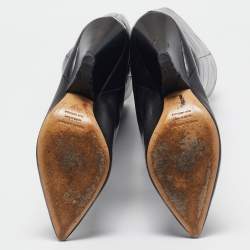 Pre Owned Isabel Marant Black Leather Knee Length Boots Size 41