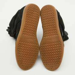 Pre Owned Isabel Marant Black Suede and Leather Bekett Wedge Sneakers Size 40