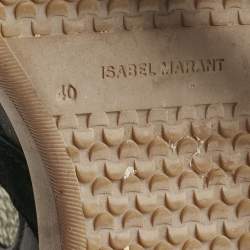 Isabel Marant Multicolor Python Embossed Leather and Suede Bekett Wedge Sneakers Size 40