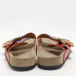 Isabel Marant Multicolor Leather Lelik Buckle Embellished Flat Size 37