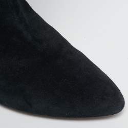 Isabel Marant Black Suede Midcalf Boots Size 41 
