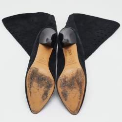 Isabel Marant Black Suede Midcalf Boots Size 41 