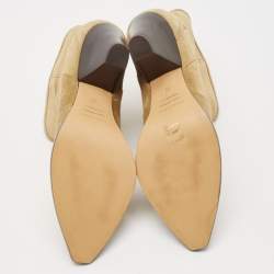 Isabel Marant Beige Suede Dicker Ankle Length Boots Size 38