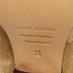 Isabel Marant Beige Suede Dicker Ankle Length Boots Size 38
