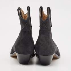 Isabel Marant Grey Suede Dewina Ankle Length Boots Size 38