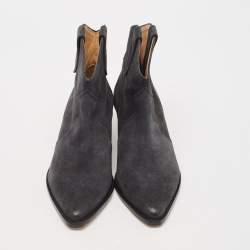 Isabel Marant Grey Suede Dewina Ankle Length Boots Size 38