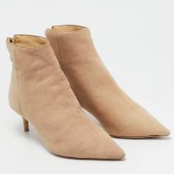 Isabel Marant Beige Suede Ankle Length Boots Size 37