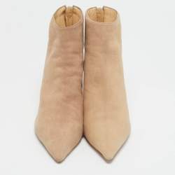 Isabel Marant Beige Suede Ankle Length Boots Size 37