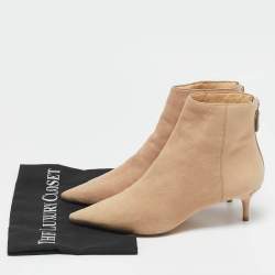 Isabel Marant Beige Suede Ankle Length Boots Size 37