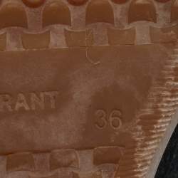 Pre Owned Isabel Marant Black Suede and Leather Bekett Wedge Sneakers Size 36