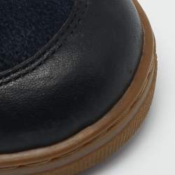 Isabel Marant Black/Blue Leather and Wool Nowles Ankle Boots Size 36