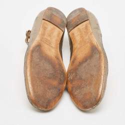 Isabel Marant Metallic Suede Ankle Strap Ballet Flats Size 38